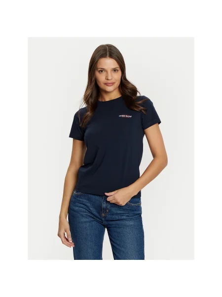 Guess Jeans Póló Slim Fit sötétkék
