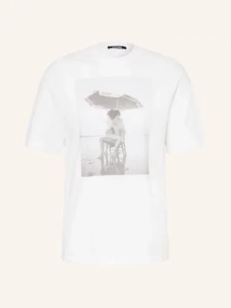 Jacquemus T-Shirt Z Limitowanej Serii Tshirt Campagne weiss biała