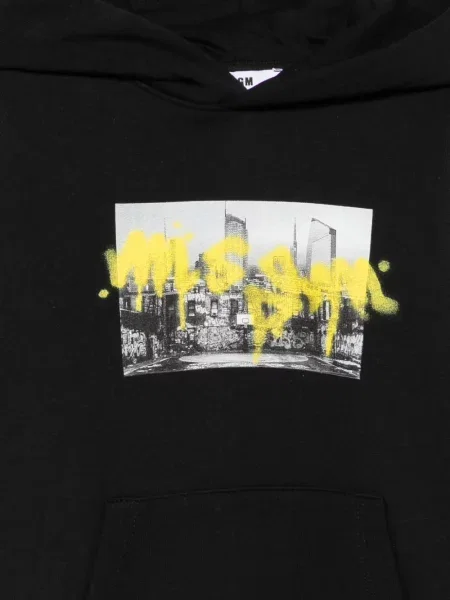 Bluza z kapturem dziecięca Msgm czarna