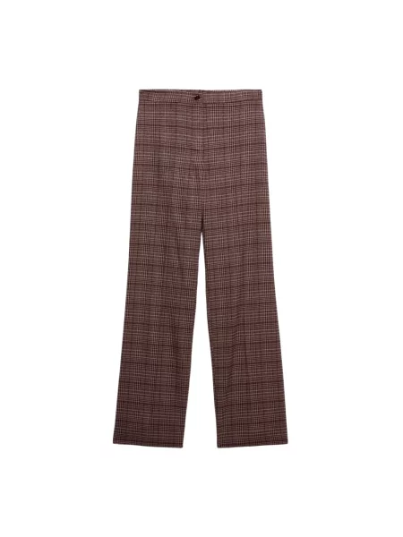 Spodnie Oltre w kratkę czerwone