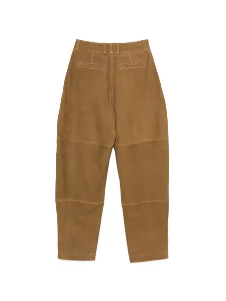 Pantaloni Róhe din piele de căprioară maro