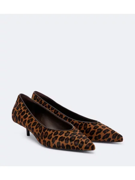 Pantofi cu toc Max Mara cu imagine cu model leopard maro
