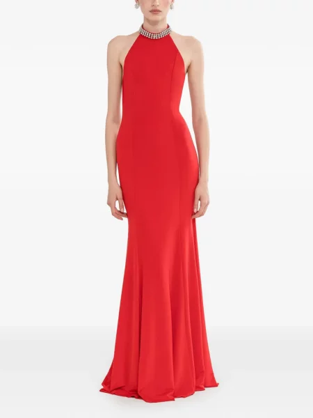 Maxi rochie maxi Nissa cu spatele deschis de costum roșu