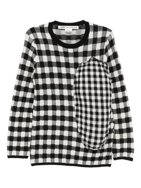 Kockás szvetter Comme Des Garçons fekete