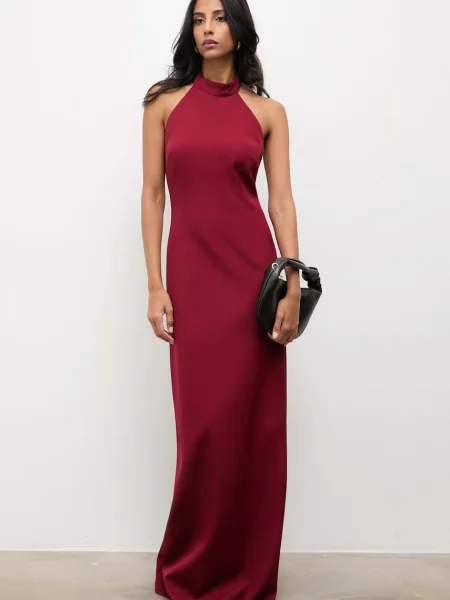 Answear.LAB sukienka bordowa