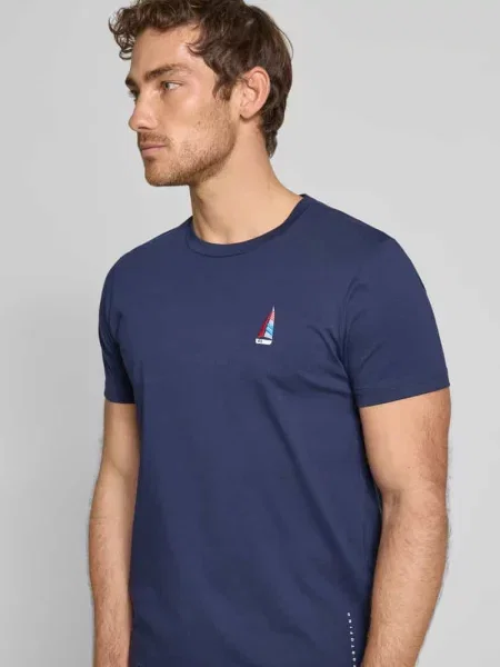 T-shirt z wyhaftowanym motywem Zeybra granatowa