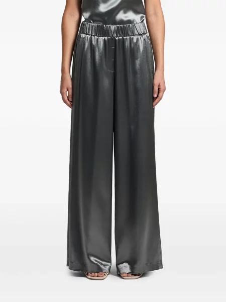 Pantaloni Peserico din satin verde