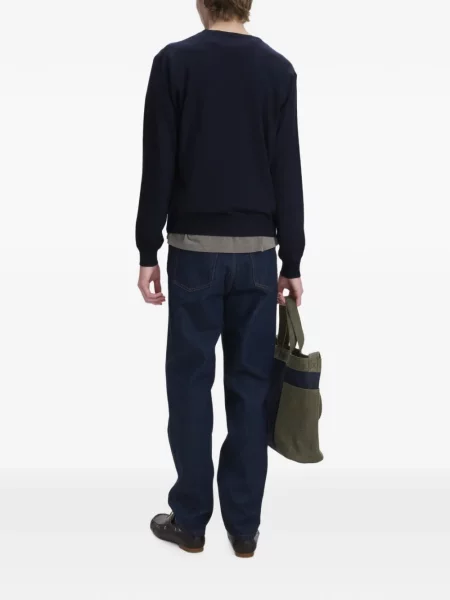 Pulover A.p.c. cu broderie albastru
