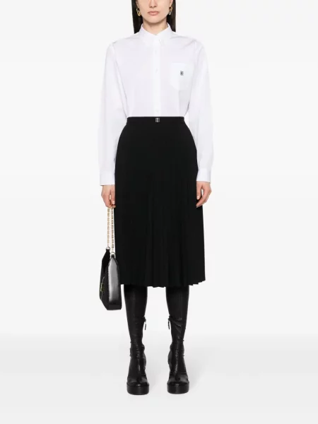 Plisuotas plisuotas sijonas Givenchy iki kelių juoda