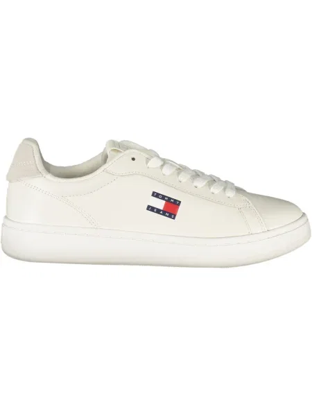 Teniși Tommy Jeans din piele alb
