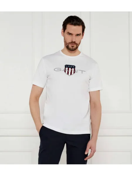 Gant Tricou ARCHIVE SHIELD alb