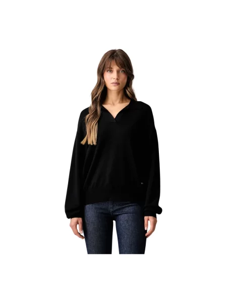 Dzianinowy sweter Karl Lagerfeld czarny