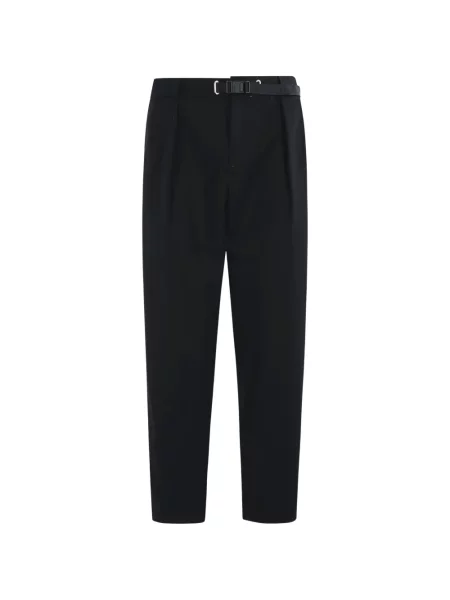 Pantaloni White Sand cu cataramă alb