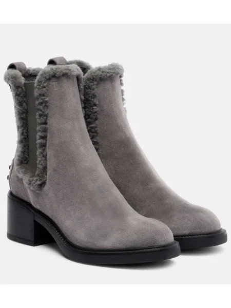 Čevlji do gležnjev Tod's iz semiša siva