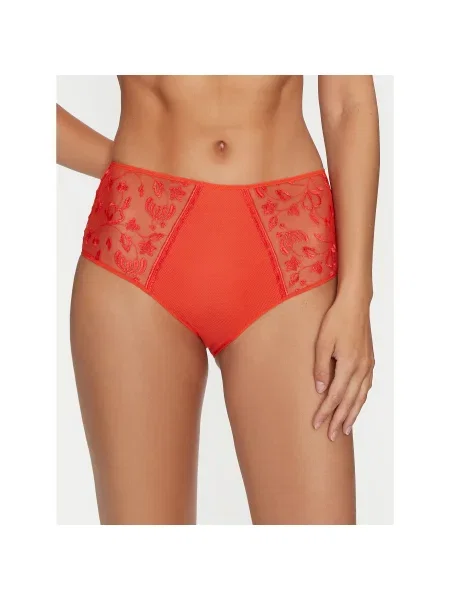 Chantelle Klasične spodnje hlačke z visokim pasom Philter oranžna