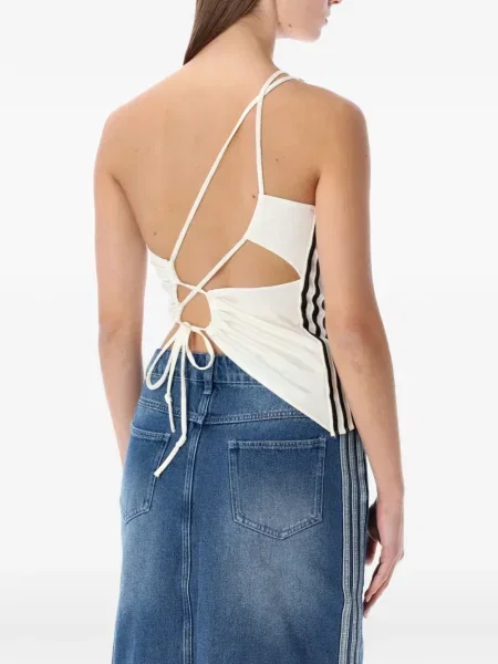 Top Adidas asymetryczny biały