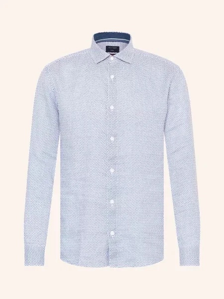 Olymp Košile Casual Regular Fit Ze Lnu tmavě modrá modrá