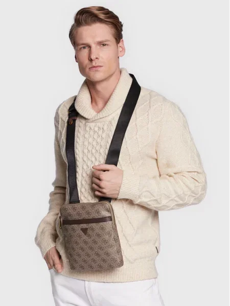 Guess Crossover torbica Vezzola Smart HMEVZL Smeđa bež