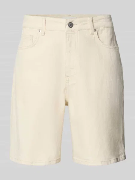 Szorty jeansowe o kroju relaxed fit z mieszanki bawełny model LOOSE ALEX SUMMER' Selected Homme białe