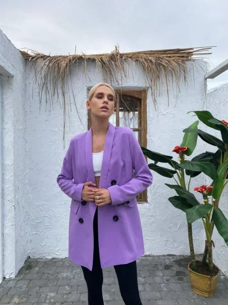 Піджак Milirud лавандовий бавовна/поліестер