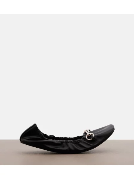 Balerini Gucci din piele negru