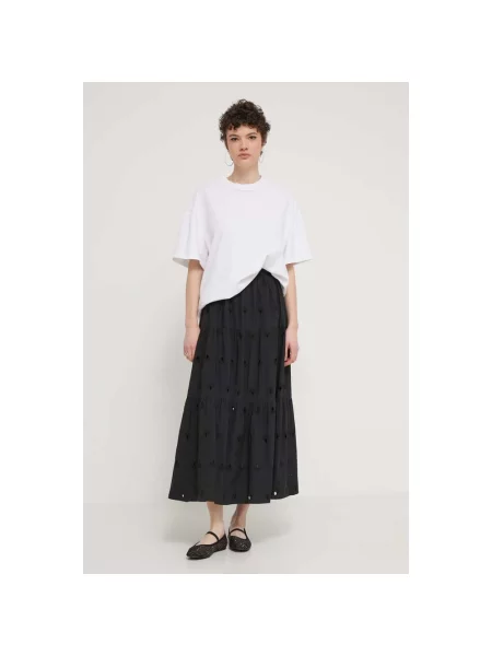 Spódnica maxi Desigual dzwony czarna