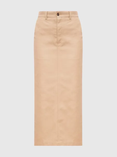 Юбка миди Wardrobe.nyc бежевая