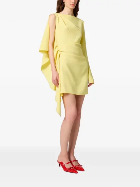 Rochie mini Msgm asimetrică drapată galben
