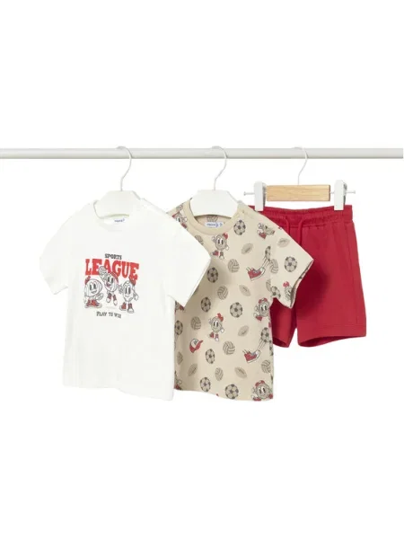 Mayoral Set 2 tricouri și pantaloni scurți Colorat