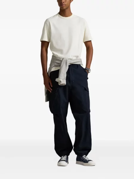 Ριγέ polo Polo Ralph Lauren με κουκούλα με αυτόγραφο λευκό