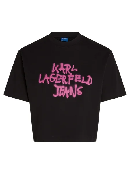 KARL LAGERFELD JEANS Tricou fucsia negru