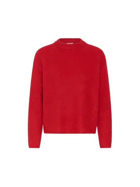 Sweter Kaffe wełniany czerwony