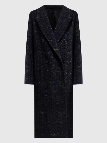 Двубортное пальто Missoni синее