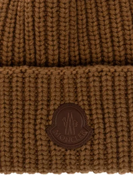Kötött sapka Moncler autogrammal barna