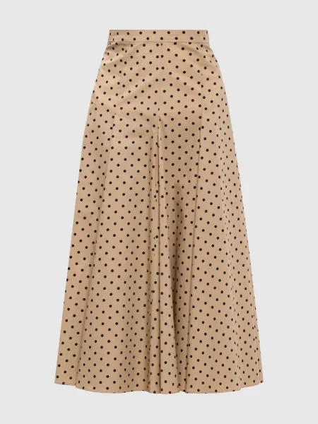 Спідниця міді в горох Max Mara бежеве