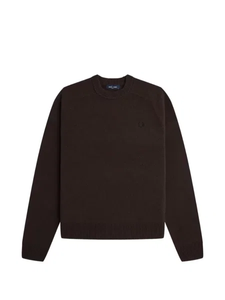 Пуловер Fred Perry бродиран кафяво