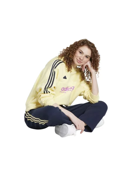 Pruhované nohavice Adidas modrá