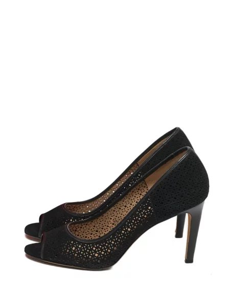 Pantofi cu toc Tory Burch din piele de căprioară negru