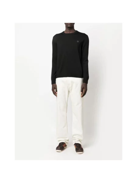 Sweter Maison Kitsune wełniany czarny