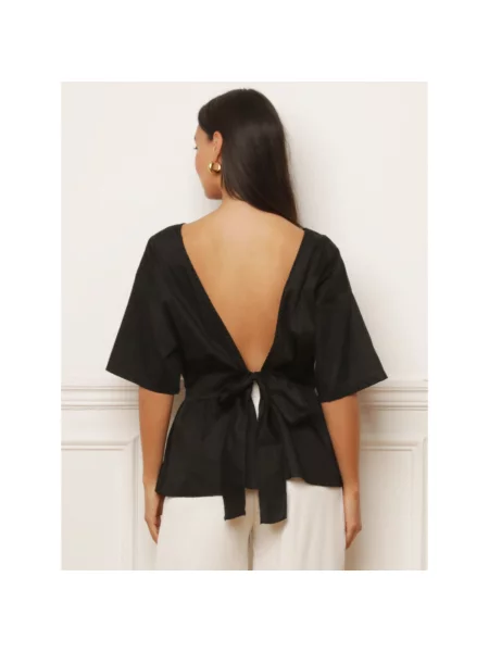 Top La Modeuse negru