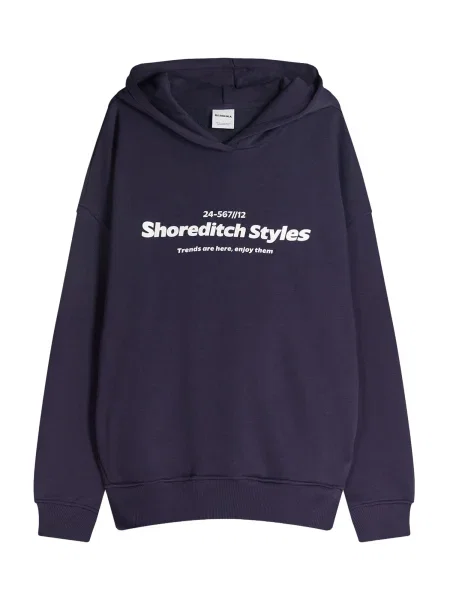 Bershka Mikina námořnická modř bílá