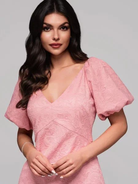 Rochie de seară Edoti de costum roz