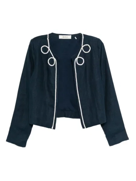 Kurtka Skall Studio z perełkami niebieska