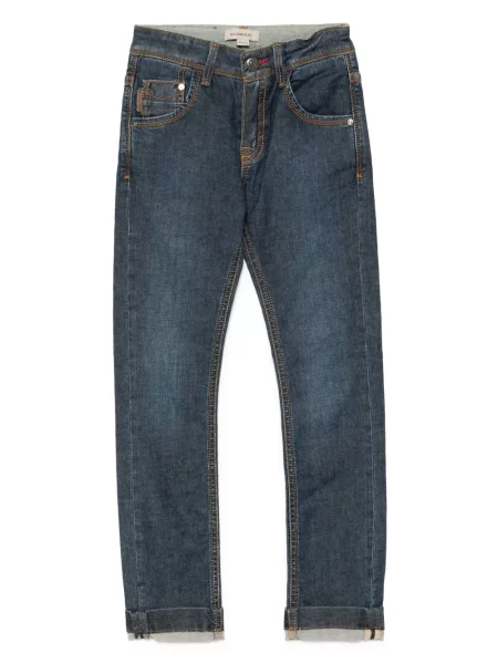 Jeansy straight leg dziecięce Burberry niebieskie