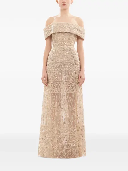 Rochie maxi Saiid Kobeisy cu mărgele