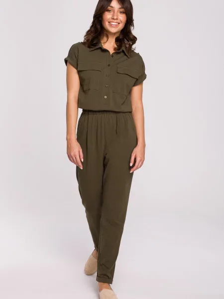 Kombinezon Bewear w jednolitym kolorze brązowy