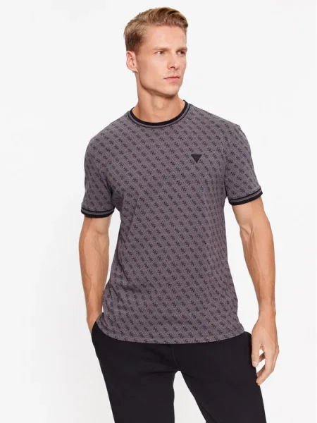 Guess Tricou Marshall Negru gri
