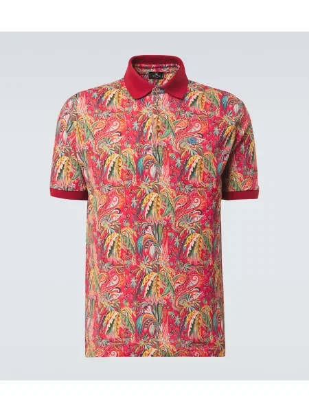 Tricou polo Etro cu model paisley