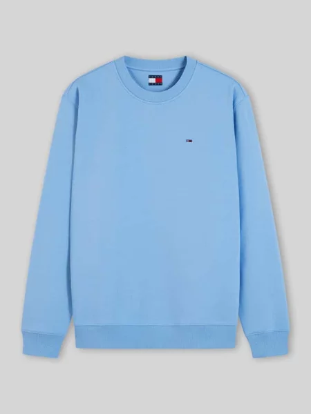 Bluza o kroju regular fit z mieszanki bawełny z wyhaftowanym logo Tommy Jeans niebieska