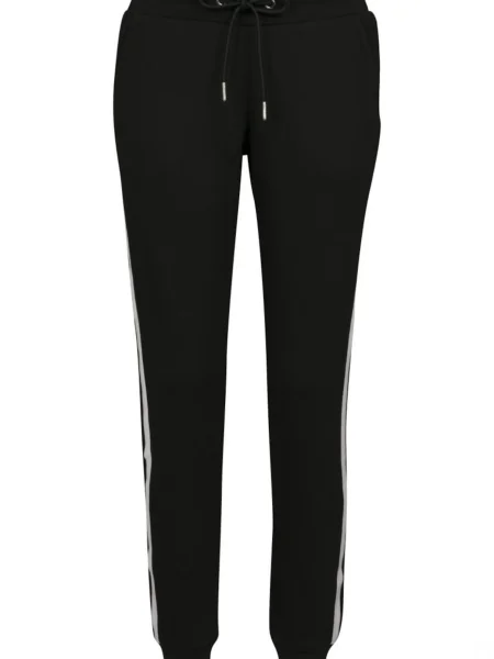 Urban Classics Pantaloni negru alb